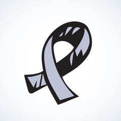 Aid ribbon logo. Vector drawing