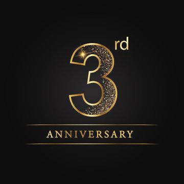 anniversary, aniversary, Third years anniversary celebration logotype. 3rd anniversary logo.Three years anniversary.