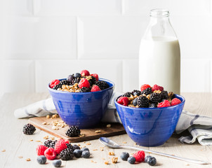 Granola with berries
