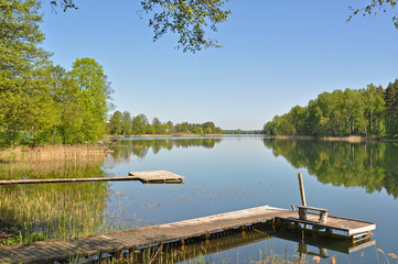 Jezioro Serwy, wiosna, Poland