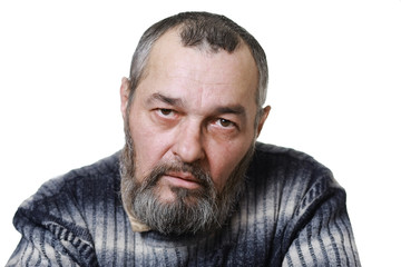 Obraz premium Real man on white