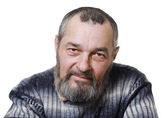 Obraz premium Real man on white smile