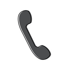 phone receiver icon image vector illustration design 