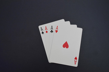 four aces poker hand