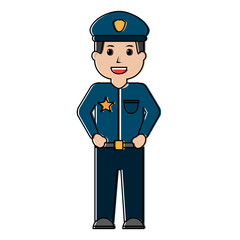 policeman smiling icon image vector illustration design 