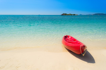 kayak on tropical beach