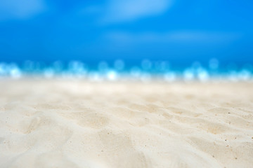 Fototapeta na wymiar sand beach bokeh background