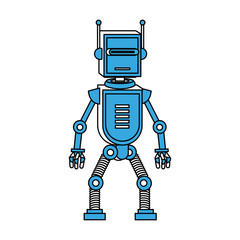 Funny robot cartoon vector illustration graphic design