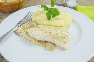 filet de merlan et purée