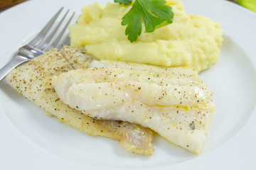 filet de merlan et purée