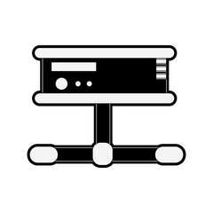 Servers database technology vector illustration graphic design