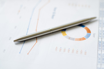 Closeup of a businessman at work on some documents