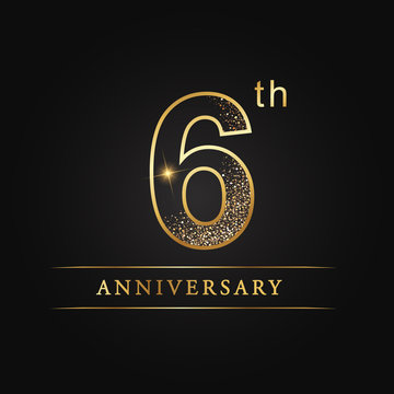 Anniversary,aniversary, Six Years Anniversary Celebration Logotype. 6th Anniversary Logo. Sixth Years.