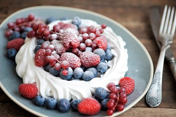 delicious dessert Pavlova, meringue