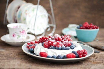 delicious dessert Pavlova, meringue