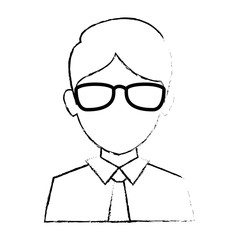 businessman avatar character icon vector illustration design