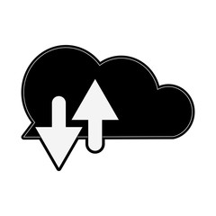 Cloud computing technology vector illustration graphic design