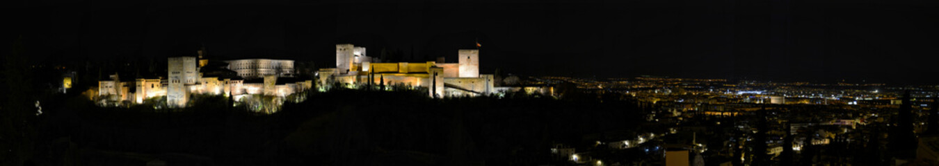 Landscape of Alhambra and Granada