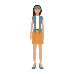 Fashion young woman vector illustration graphic design