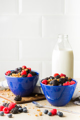 Granola with berries