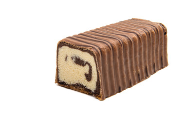 chocolate roll isolated