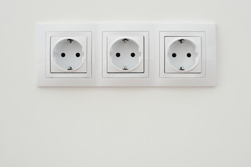 Three electrical socket