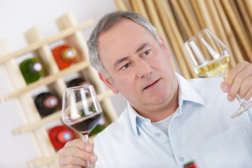 white and red wine tasting