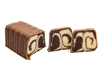 chocolate roll isolated