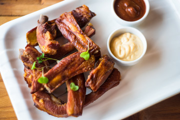 juicy barbeque pork ribs