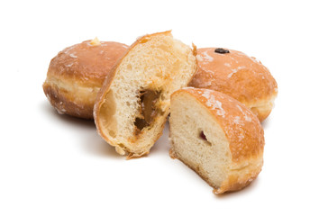 donuts with a stuffing isolated