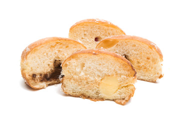 donuts with a stuffing isolated