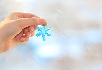Snowflake in hand