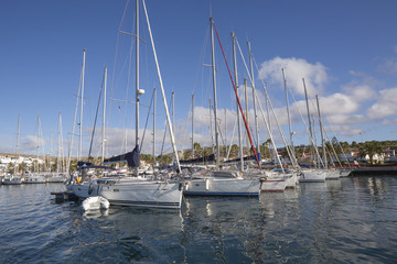 Fototapeta na wymiar Sailboats in the port, Gran Canaria