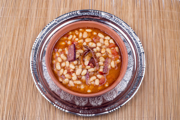 Turkish foods; dried beans (kuru fasulye)