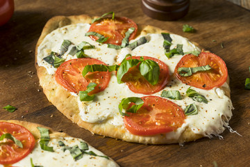 Mozarella Basil and Tomato Flatbread PIzza