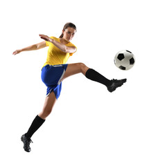 Fototapeta na wymiar Young Female Soccer Player