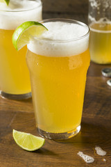 Alcoholic Refreshing Mexican Beer with Lime