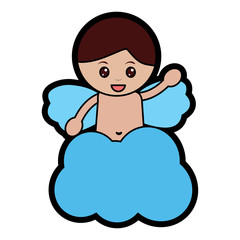 baby angel icon image vector illustration design 