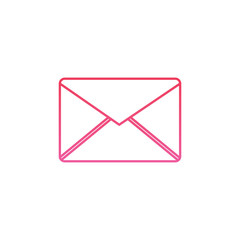 message envelope icon image vector illustration design  pink line