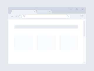 Flat internet browser window