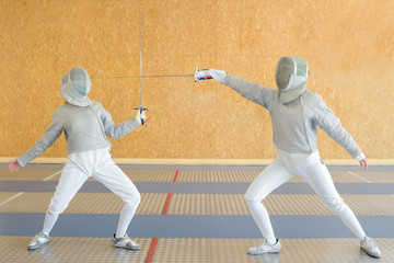 during fencing match