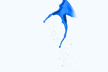 Blue paint splash isolated on white background.