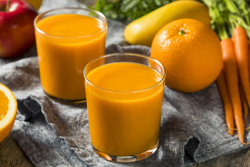 Healthy Organic Orange Carrot Smoothie Juice Drink