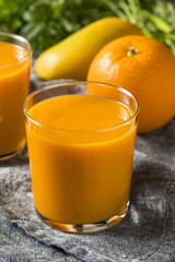 Healthy Organic Orange Carrot Smoothie Juice Drink