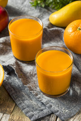 Healthy Organic Orange Carrot Smoothie Juice Drink