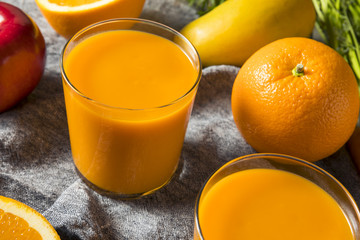 Healthy Organic Orange Carrot Smoothie Juice Drink