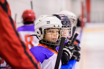 Obraz premium Kids ice hockey.