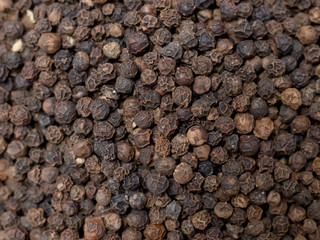 Zoom up of pile of peppercorn