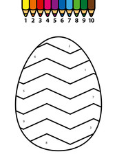 Ostern – Ausmalen nach Zahlen