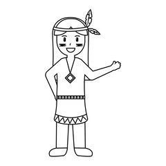 happy native american person icon image vector illustration design